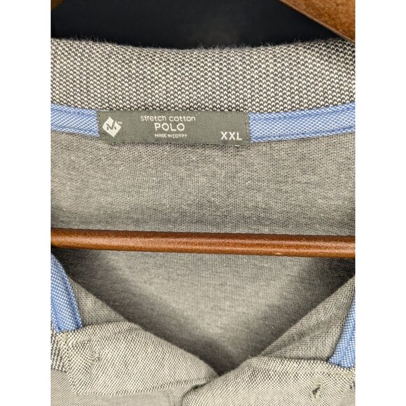 Member's Mark Gray Stretch Cotton Polo Shirt XXL Short Sleeve - Picture 9 of 10